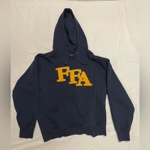 FFA Letterman Style Hoodie Sweatshirt From 2010 XL Navy Blue Future Farmers